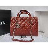 Chanel Original red caviar leather handle bag