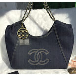 Chanel Denim hobo chain shoulder bag