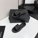 Chanel 25FW lambskin leather slippers