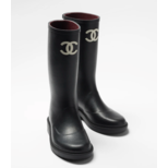 Chanel HIGH BOOTS Caoutchouc Black