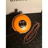 Chanel Orange Leather chain wine bottle