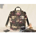 Chanel Flower pattern fabric backpack