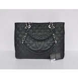 Chanel Quilting double chain tote bag Ball Skin Leather