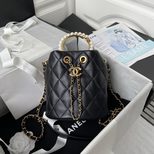 Chanel pearl handle bucket bag