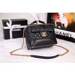 Chanel imported caviar leather zipper closure case chain shoulder bag