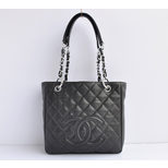 Chanel Quilting Double Chain Tote Bag Ball skin Leather