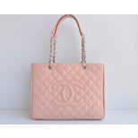 Chanel Quilting double chain tote bag Ball Skin Leather