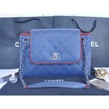 Chanel Caviar leather flap shopper tote