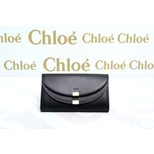 Chloe original leather double flaps long wallet