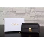 Chloe LONG ZIPPED WALLET DREW IN GRAINED CALFSKIN 