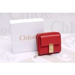 Chloe DREW SQUARE WALLET IN GRAINED LEATHER