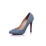 Christian Louboutin Blue denim rivet pointed head pump