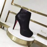 Christian Louboutin Calfskin leather platform pump ankle boots