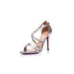 Christian Louboutin Silver leather tie pump sandal