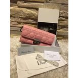 Dior Original lamb skin leather long wallet