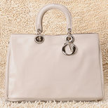 Dior Diorissimo Light Gray Nappa Leather Handle Bag
