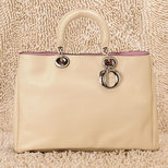 Dior Diorissimo Off-white Nappa Leather Handle Bag