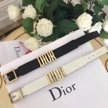 Dior Initials logo leather bracelet