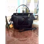 Fendi Cowhide leather lace up handle bag