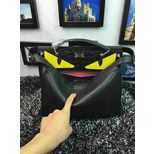 Fendi Regular Peekaboo Medium Tote Bag Black