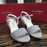 Ferragamo Pouching imported leather sandals