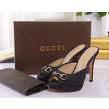 Gucci fabric platform pump slippers