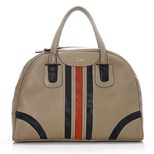 Gucci Beige Leather D Bag with Center Calf Hair Detail