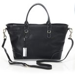 Gucci Black Leather Top Handle Tote