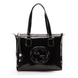 Gucci Black soft patent leather tote