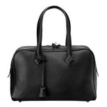 Hermes Victoria ii Black Taurillon Clemence Leather