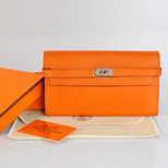 Hermes Kelly Long Wallet Orange