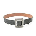 Louis Vuitton Pewter Patent Leather Belt