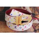 Louis Vuitton Multicolor with Red backing Belt Gold