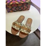 Louis Vuitton slippers Damier azur canvas