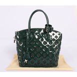 Louis Vuitton Fall Winter Green Patent Lockit Handle Bag