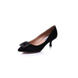 Manolo Blahnik Black Rhinestone point head pump