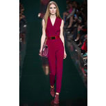 Others Fuchsia sleeveless jump suit with belt