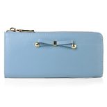 Prada Light Blue Saffiano Leather Bowknot Wallet