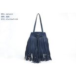 Prada Original calf leather tassel draw string bucket shoulder bag