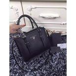 Prada Pebble leather handle bag