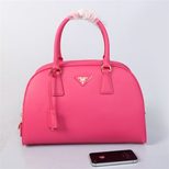 Prada Fuchsia Saffiano Leather Handle Bag