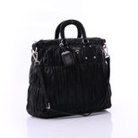 Prada RUCHED TESSUTO Lambskin Leather Handle Bag