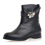 Hermes Black Real Cowhide Leather Short Boot