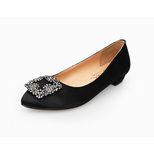 Aisrlin Black satin shoes