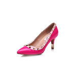 Valentino Fuchsia leather with rivet pump