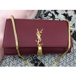 YSL Leather chain tassel flap bag