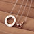 Rose Gold Single Loop Pendant Necklace