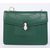 Dark Green Leather Serpenti Snake Closure Large Bag