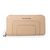 Bvlgari Beige Leather Zippy Wallet