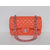 Chanel Orange Lamb Skin Leather 2.55 Classic flap bag (Nickel)